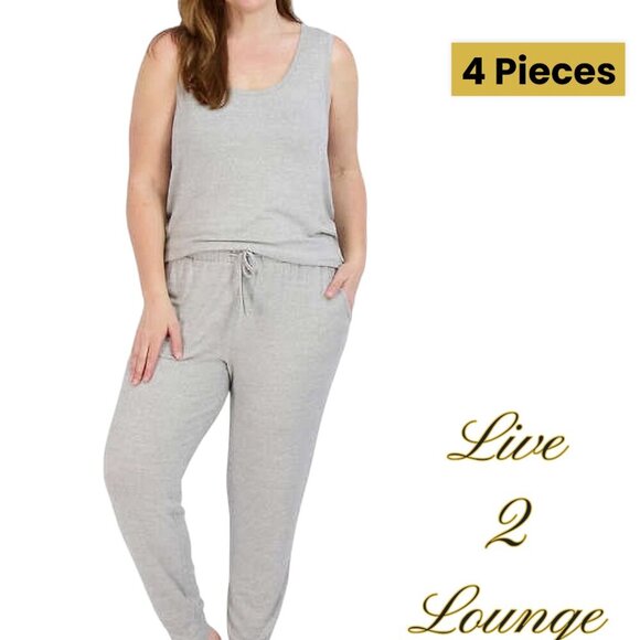 Live2Lounge | Ladies' 4 Piece Essentials Lounge Set | Heather Gray | XXL | NWOT - Picture 8 of 8